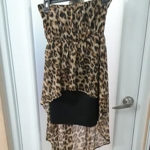 High Low Dress Animal Print Forever 21